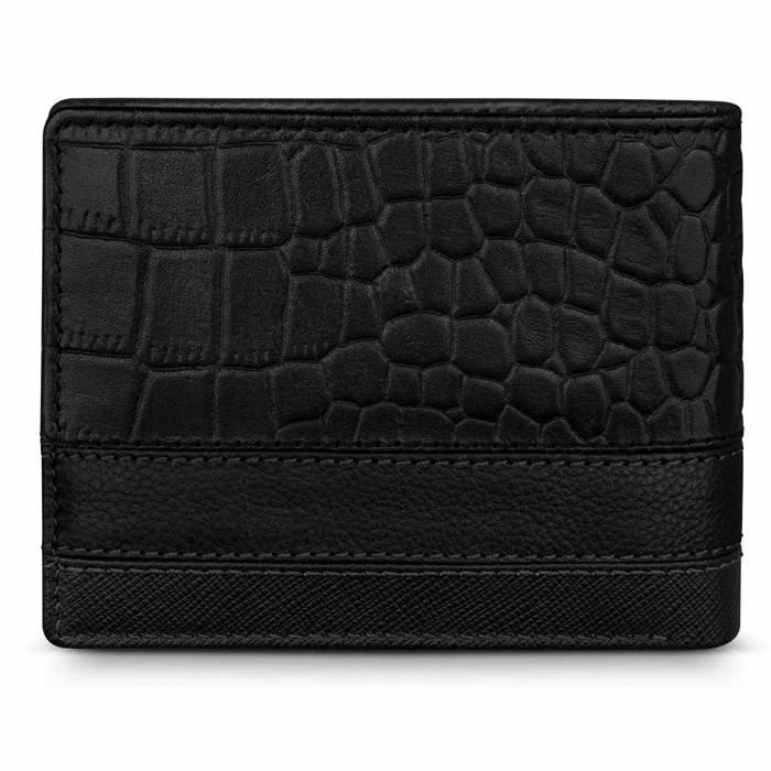 Police  Mens Leather Wallet with Addon Card Holder, PELGW2204301 - Black