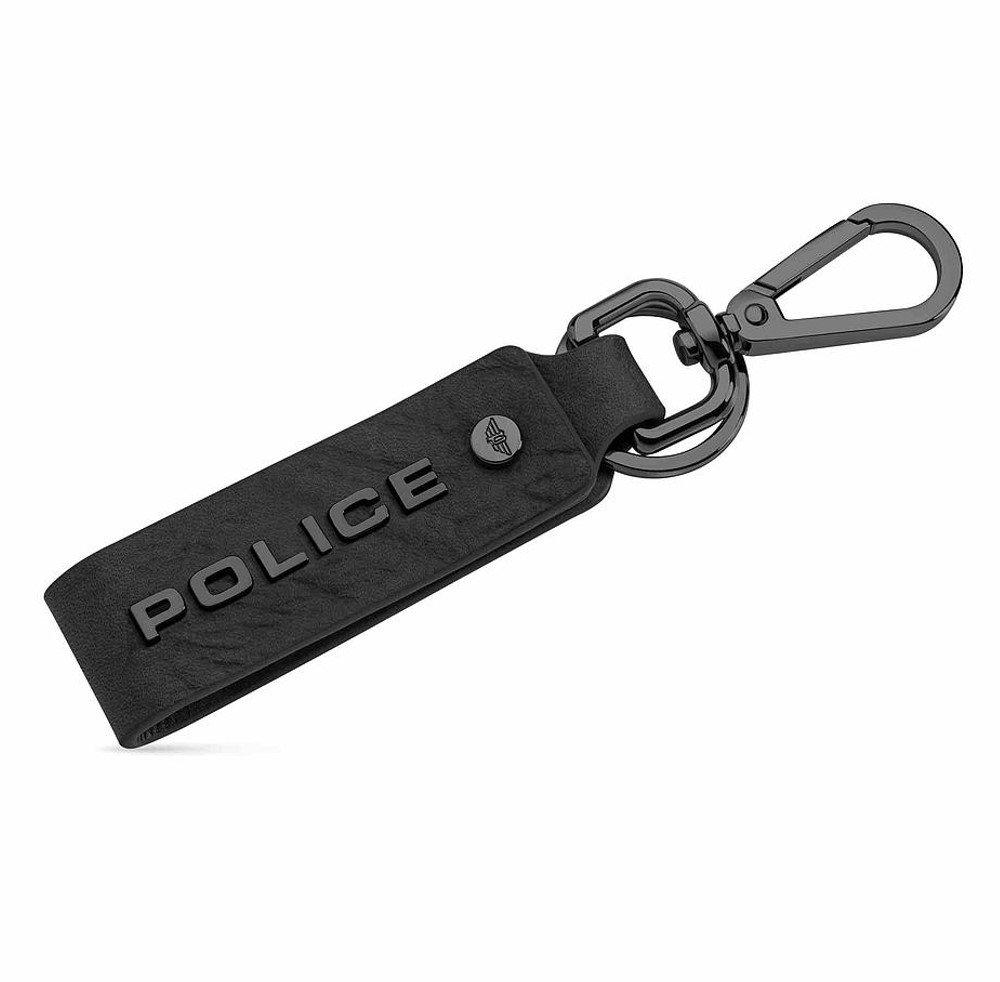 Buy Police leather droid men's key ring, pa40077krbk - black in Kuwait