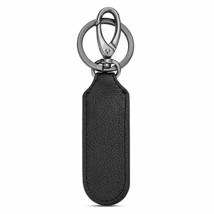 Police Orion Mens Leather Perforated Keyring, PELGK2205001 - Black