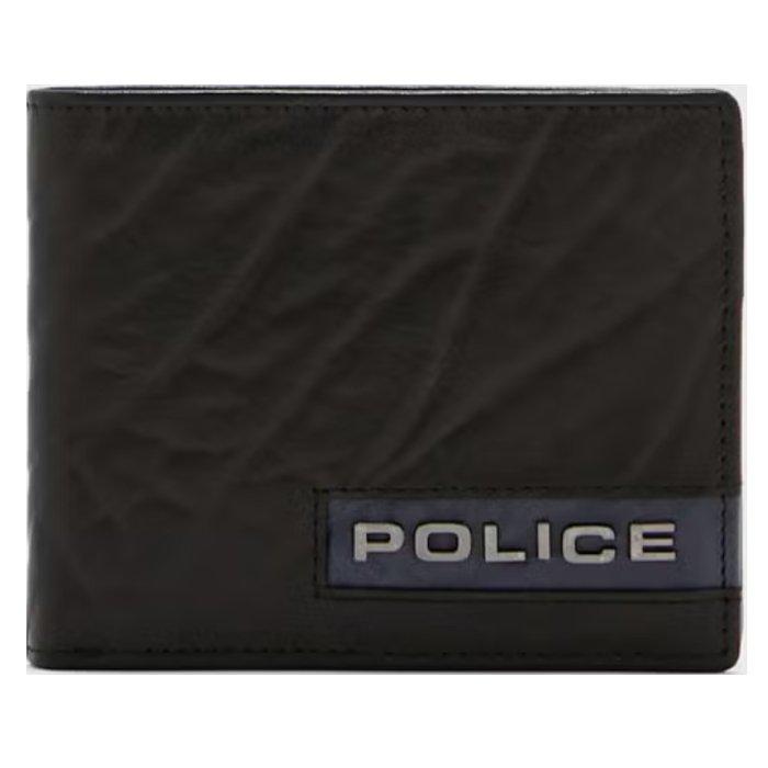 Buy Police droid leather wallet, pa40040wlbk - black in Kuwait