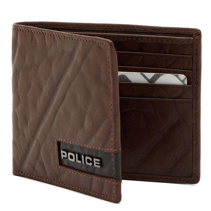 محفظة درويد من الجلد للرجال من بوليس، PA40040WLBR - بني