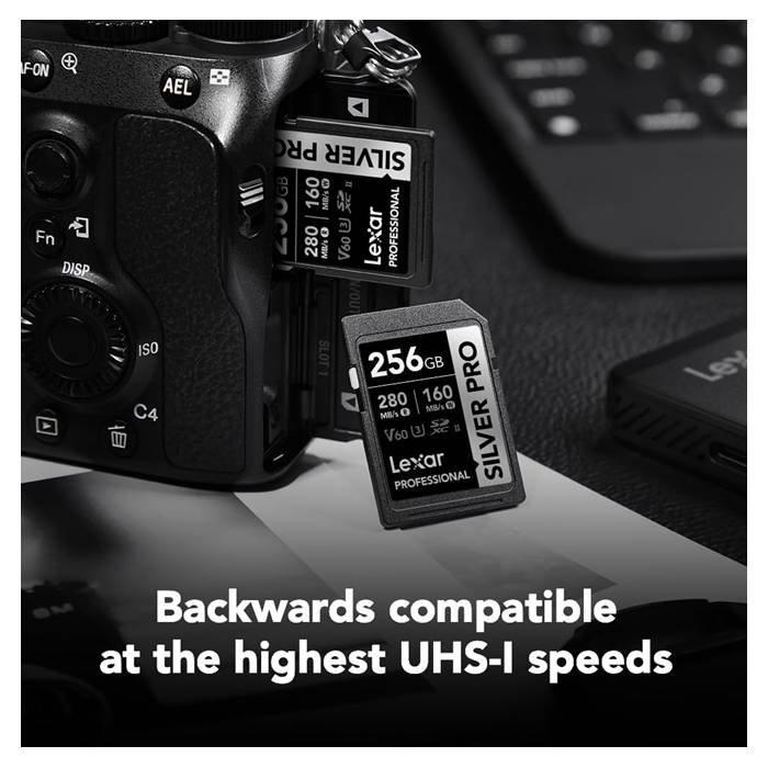 Lexar Professional Silver Pro SD Card, 256GB, 280MB/S-LSDSIPR256G-BNNNG