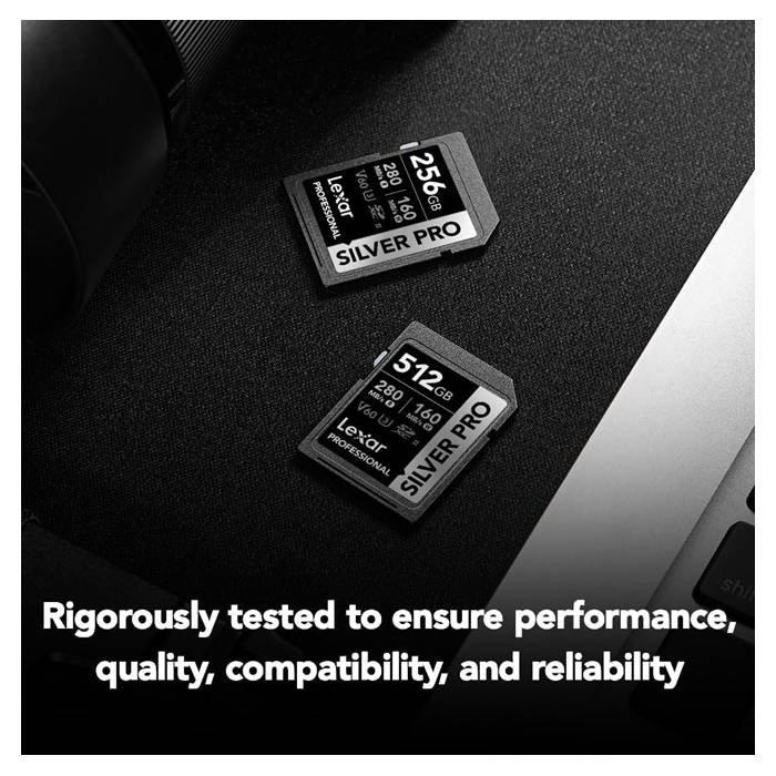 Lexar Professional Silver Pro SD Card, 256GB, 280MB/S-LSDSIPR256G-BNNNG