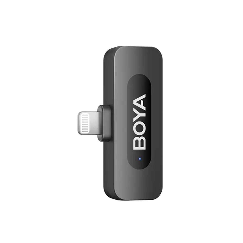 Boya BY-V3 Wireless Microphone – Lightning port + Charging Case - Black