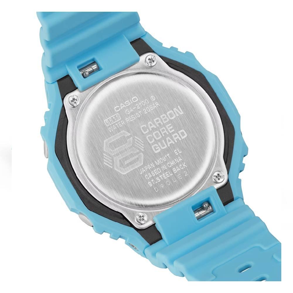 Casio G-Shock Youth Analog-Digital Watch, 42.5 mm, GA-2100-2A2DR – Blue