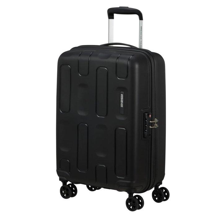 American Tourister Ellipso Hard sided Spinner Luggage, 55 cm, QO0X09012 - Black