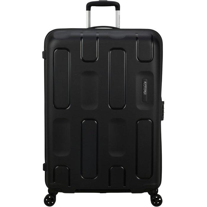 American Tourister Ellipso Hard sided Spinner Luggage, 79cm, QO0X09014 - Black