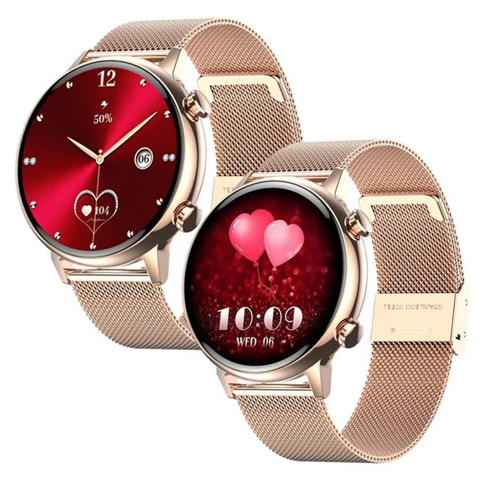 G Tab GT9 Smartwatch for women, 1.1" Amoled Display - Rose Gold