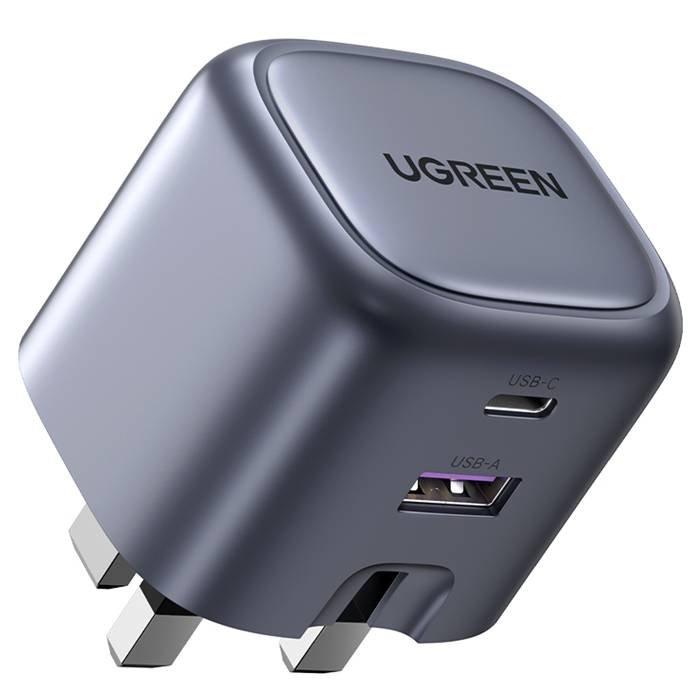 UGREEN Nexode 35W Gan USB C Wall Charger, 2 Ports, CD350- Gray