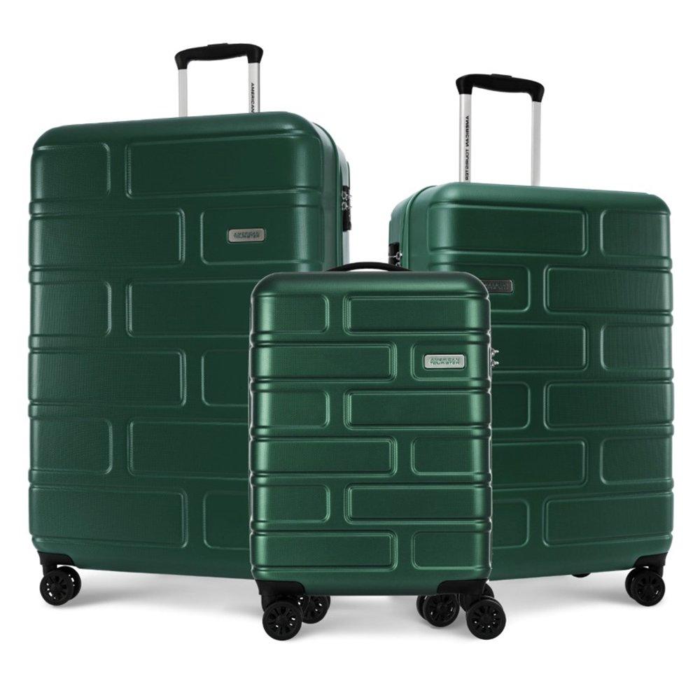 American Tourister Bricklane Luggage Set, 3 Pieces, GE3X04004 – Green