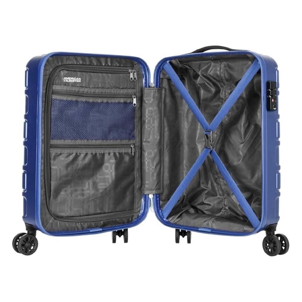 American Tourister Bricklane Hard Luggage Trolley Bag, 55/20cm, GE3X71001 - Oxford Blue