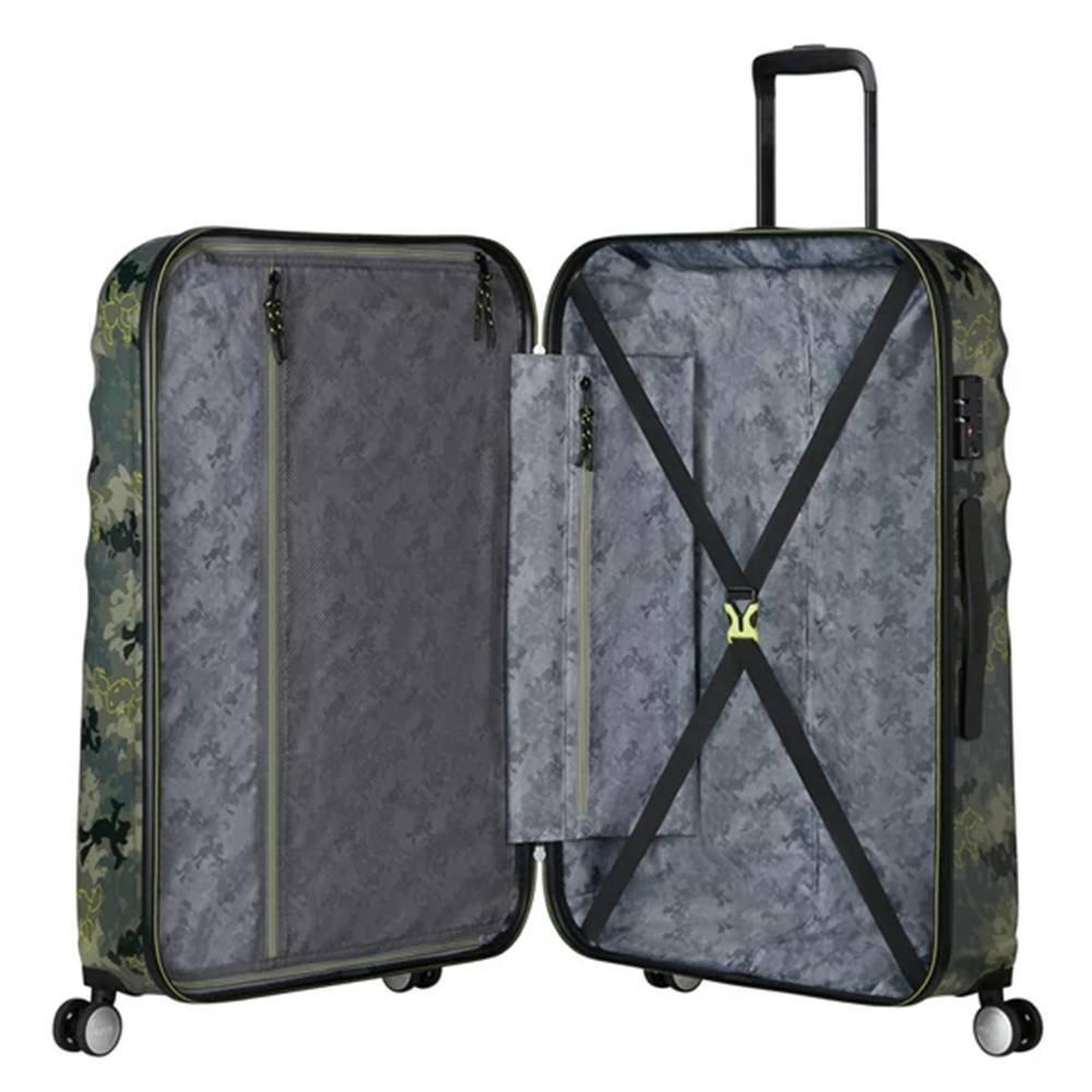 American Tourister Wavebreaker Disney Donald Duck Camo Trolley Bag, 77cm - Green