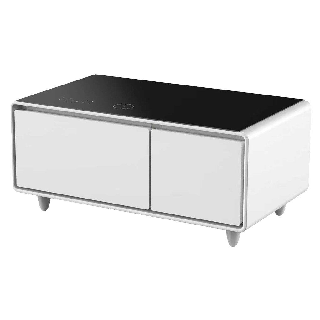 Timber Smart Table with Refrigerator + Freezer Drawers, 90L - White