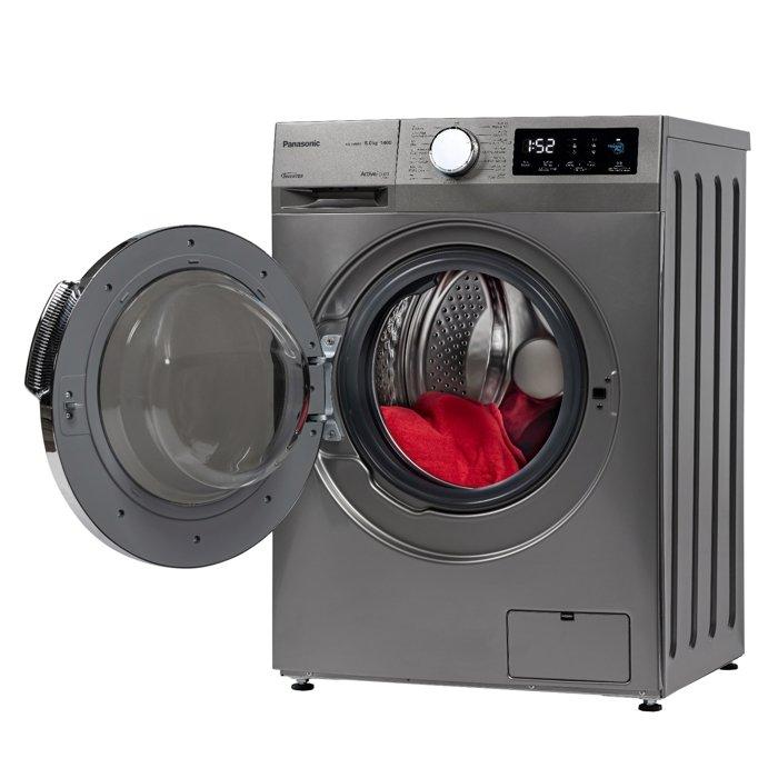 Panasonic Front Load Washing Machine, 8kg, 1400 RPM, NA-16MG1LKW - Dark Silver