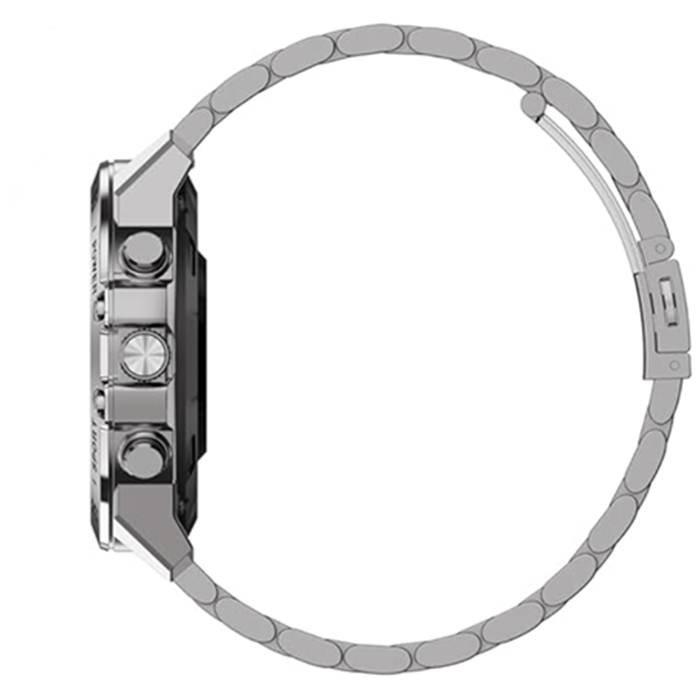 Swiss Military DOM 5 Smart Watch, 1.43 inch AMOLED Display Silver Metal frame with Metal Strap​ - Silver