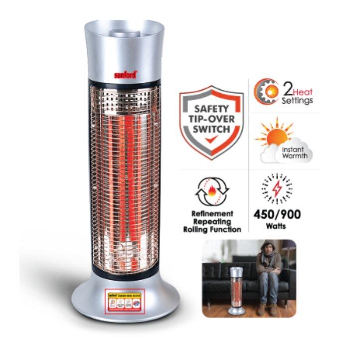 Sanford 900W Halogen Heater, 2 Heat Settings, SF1281CRH – Silver