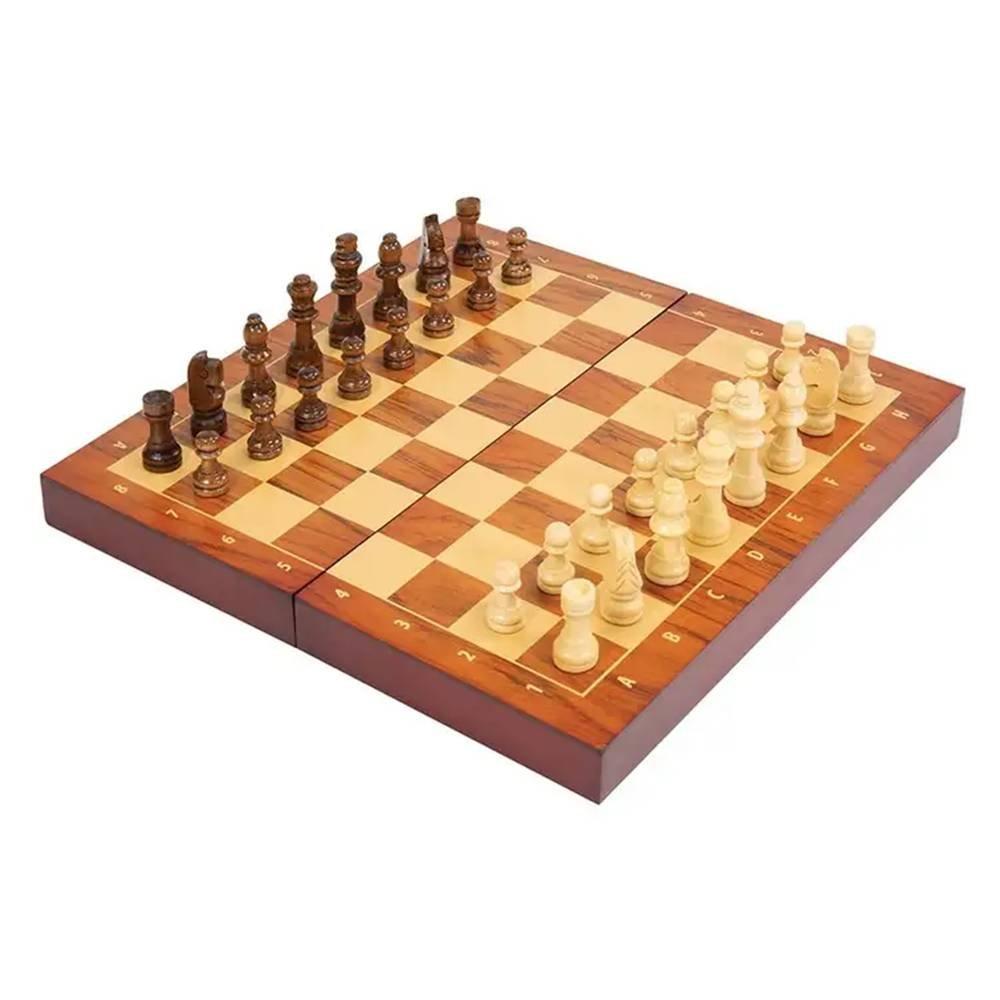 Merchant Ambassador Folding Wood Chess Set