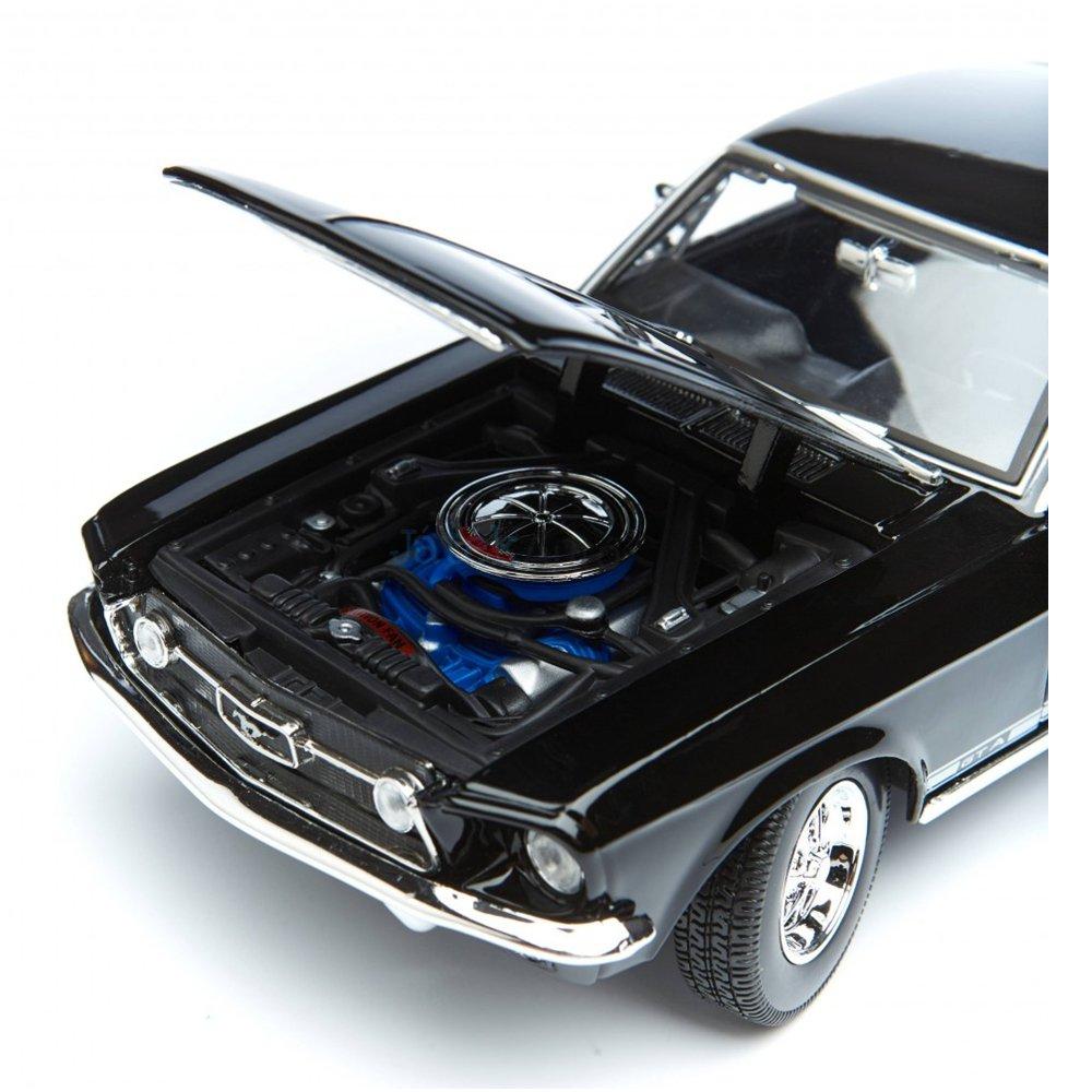 Maisto 1:18 Scale 1967 Ford Mustang Fastback Car, 31166BL - Black