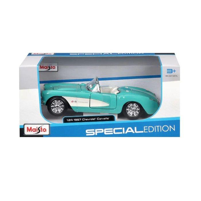 Maisto 1:24 Scale 1957 Chevrolet Corvette Car, 31275 - Sky Blue