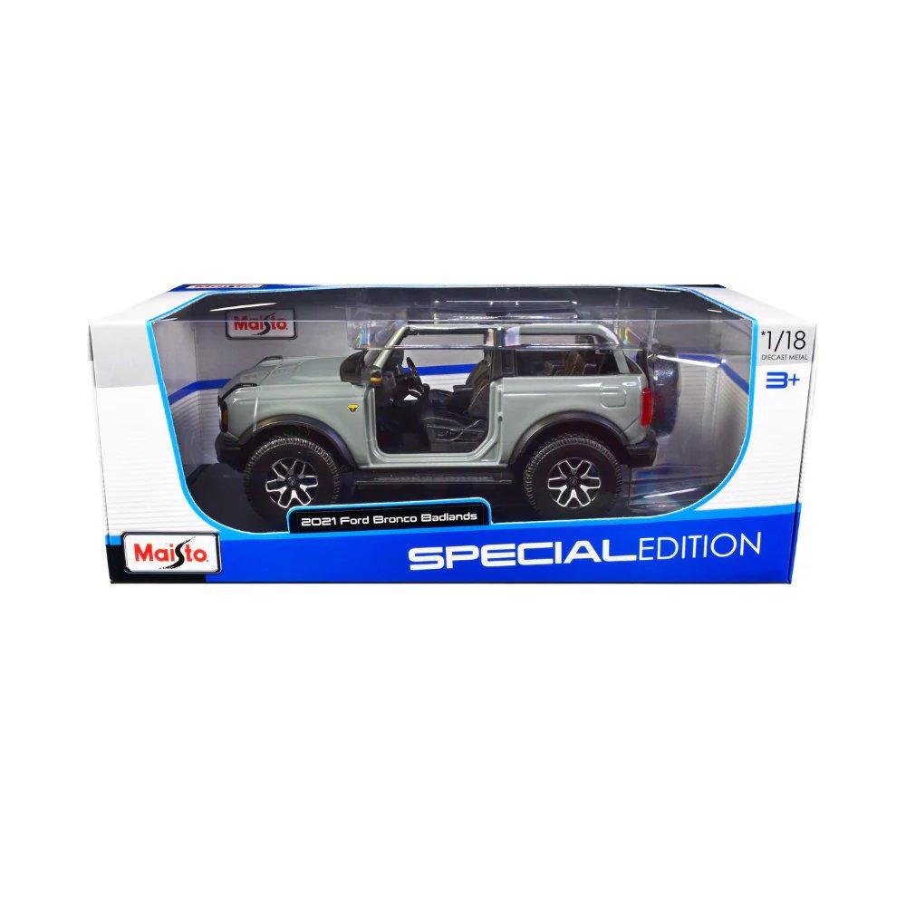 Maisto 1:24 Scale  2021 Ford Bronco Badlands Car, 31457BU – Blue