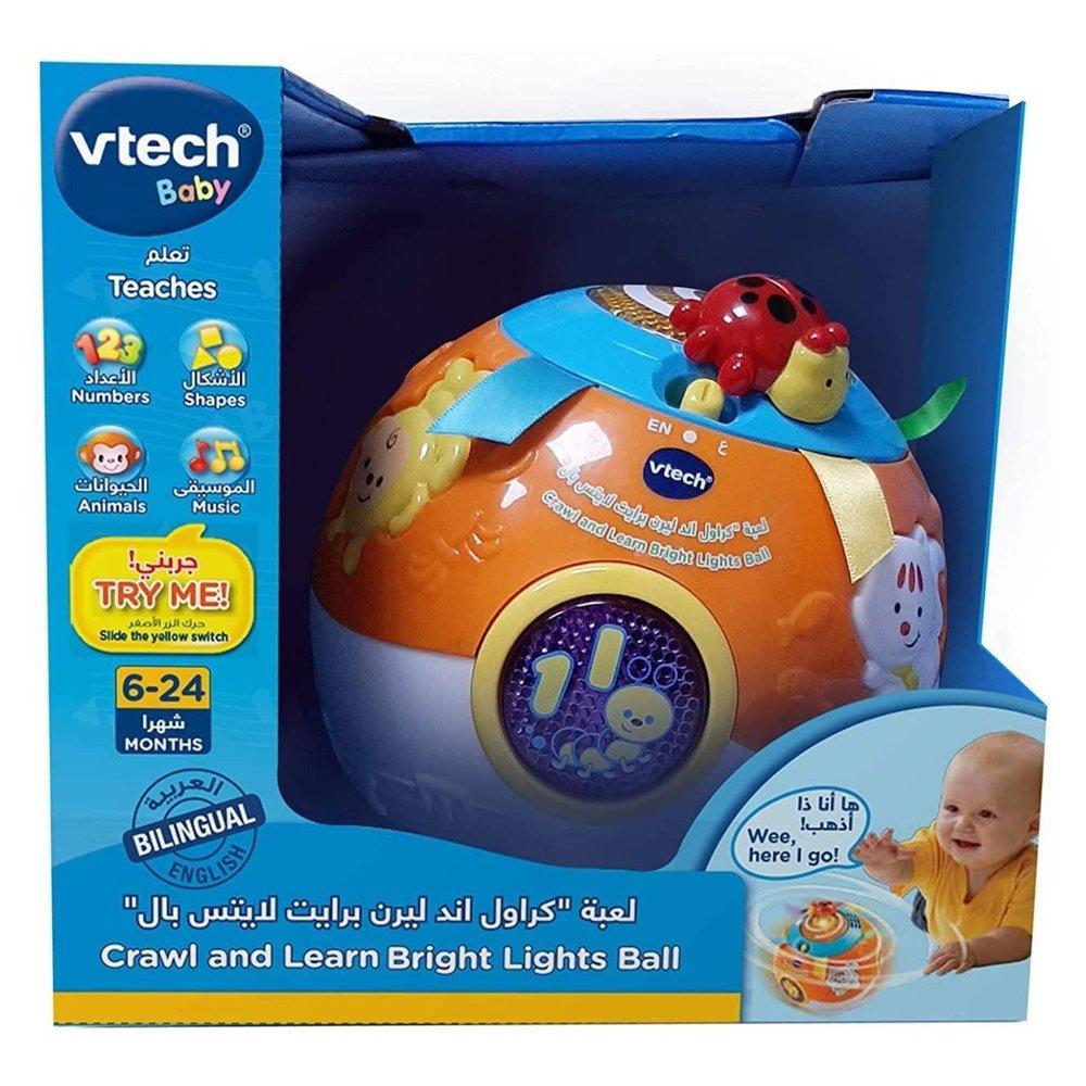V-TECH Crawl & Learn Bright Light Kids Bilingual Ball, 47329 – Multicolor