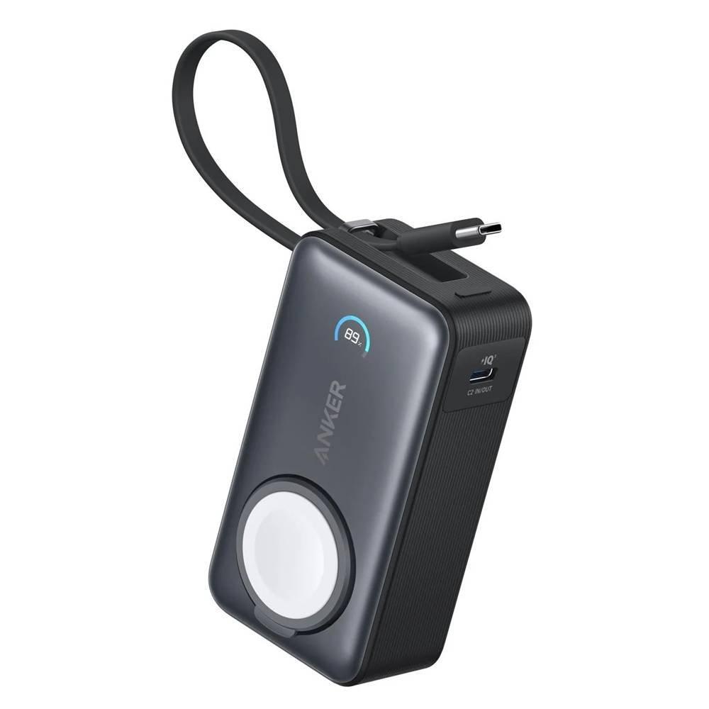 Anker Nano Power Bank 10000mAh, 30W, Built-In USB-C Cable A1657H11 - Black