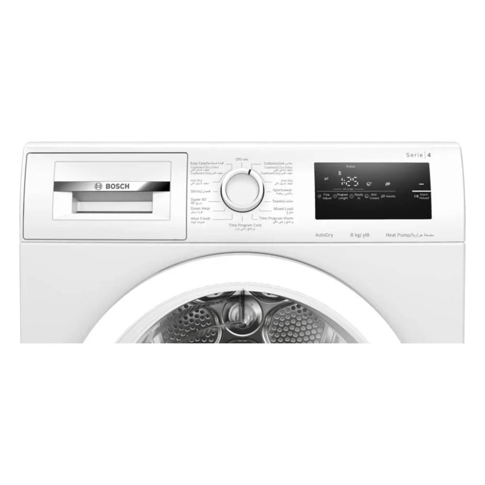Bosch Front Load Heat Pump Tumble Dryer, 8KG, WTH85210GC – White