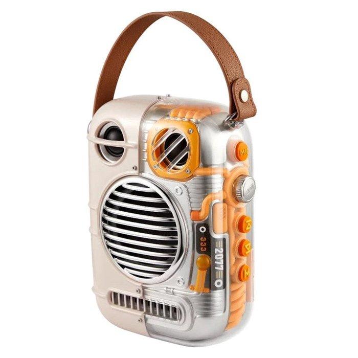 Divoom Spark-Pro Karaoke Wireless Speaker with Dual Microphones, 90100058227 – White