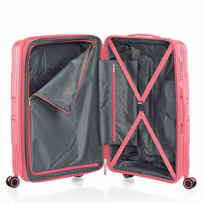 American Tourister Litevlo Spinner Hard Travel Bag, 69cm, GZ4X17004 - Pink Plush