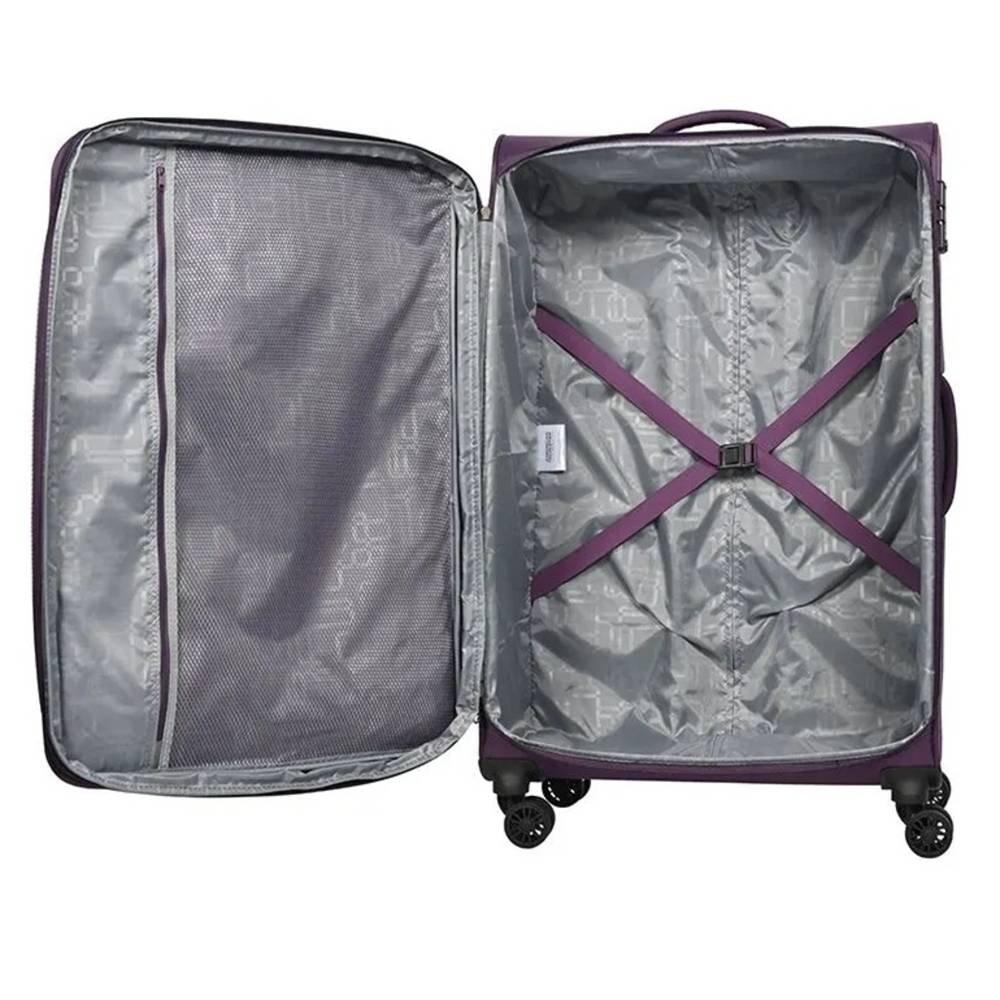 American Tourister Duncan 68cm Spinner Soft Luggage, FL8X91102  - Purple