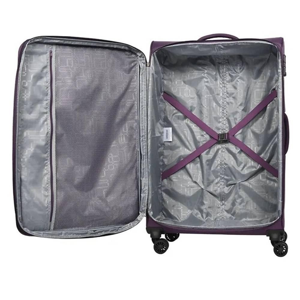 American Tourister Duncan 83cm Spinner Soft Luggage, FL8X91106 - Purple