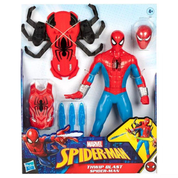 Marvel Spider-Man Thwip Blast Action Figure, F8841 - Blue/Red