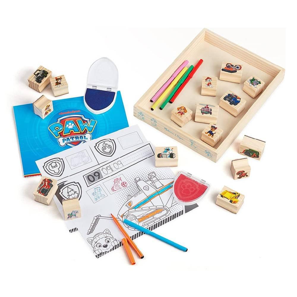 Melissa & Doug Paw Patrol Wooden Stamps Activity Set, 33264 - Multicolor