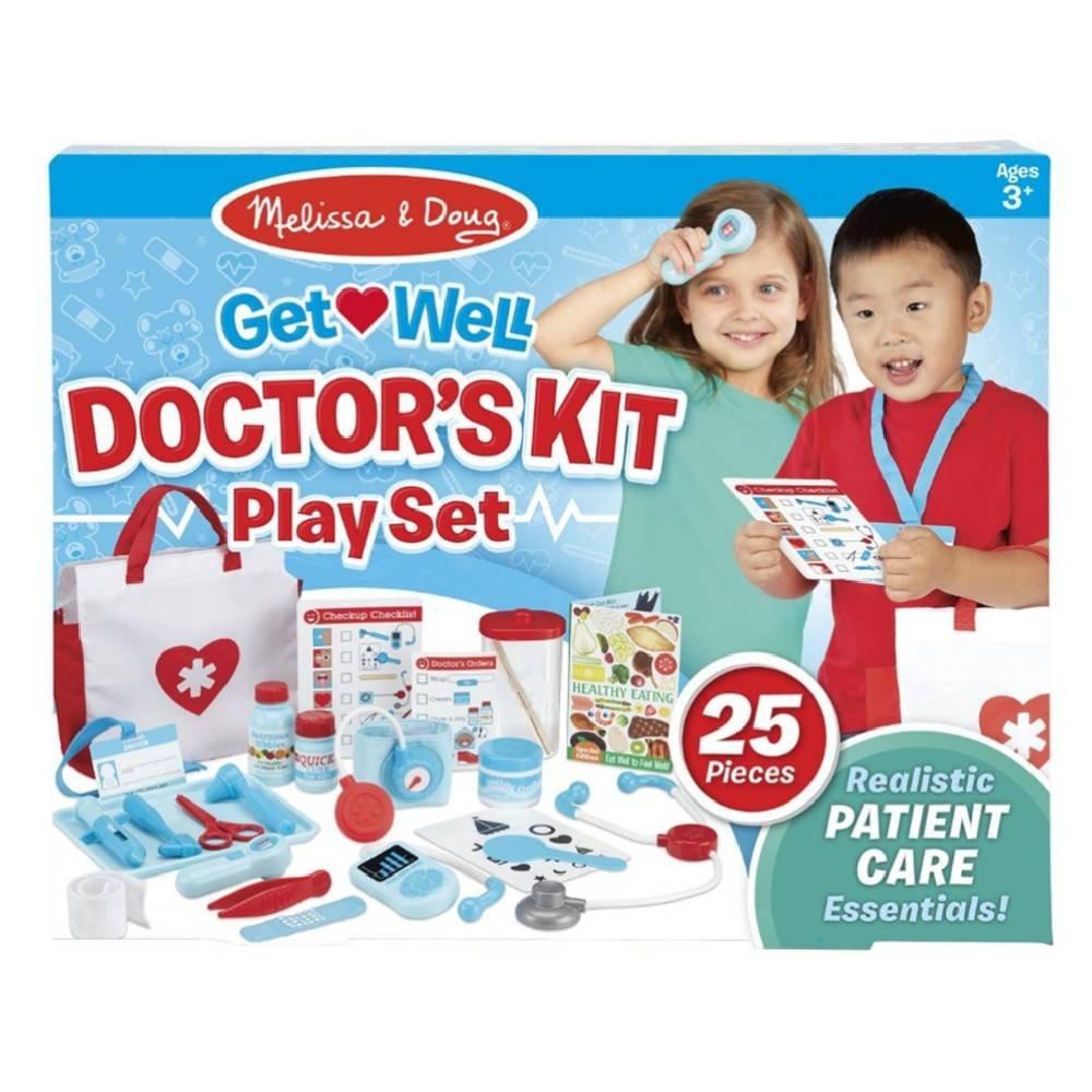 Melissa & Doug 25 Pieces Get Well Doctor’s Kit Play Set Toy, 8569