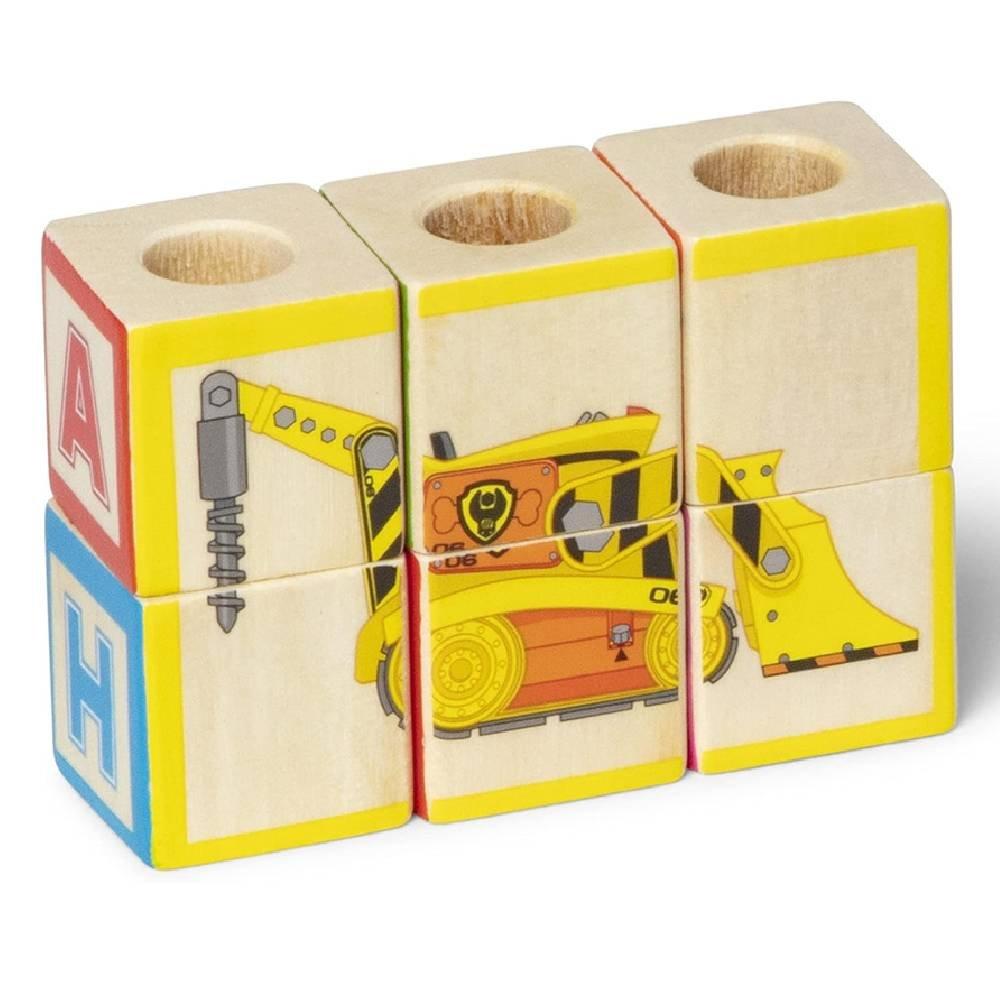 Melissa & Doug Paw Patrol Wood Block Truck Game, 33272 - Wood