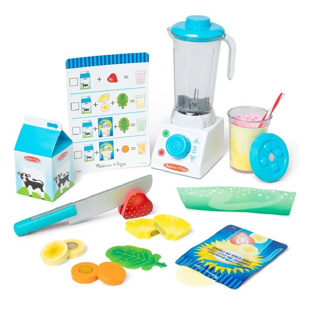 Melissa & Doug Smoothie Maker Blender Set Game, 9841- Blue