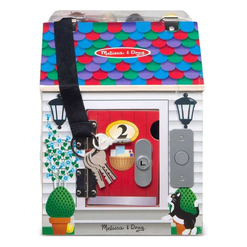 Melissa & Doug Take-Along Wooden Doorbell Dollhouse, 2505 - Multicolor