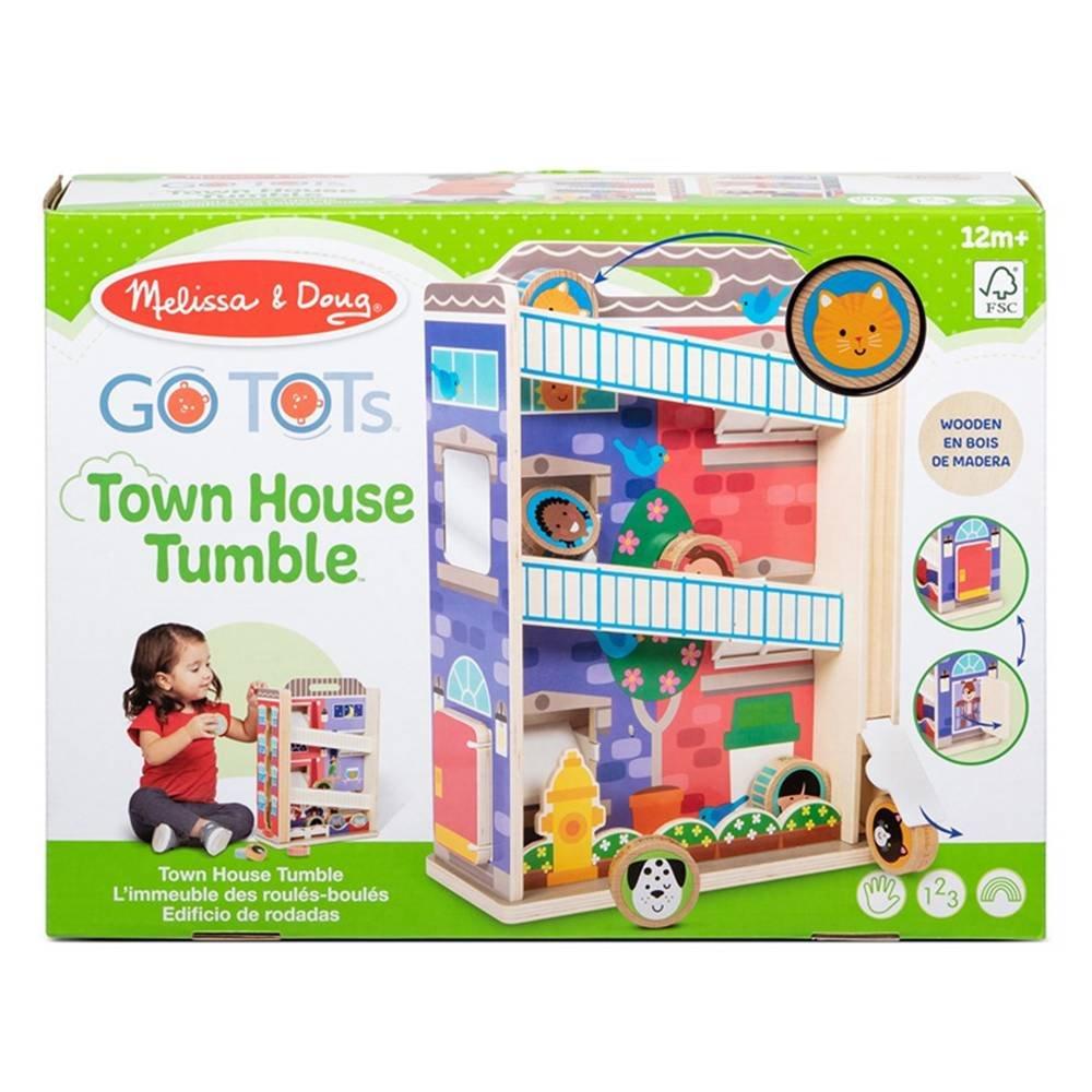 Melissa & Doug GO Tots Wooden Town House Tumble with 6 Disks, 30741 - Multicolor
