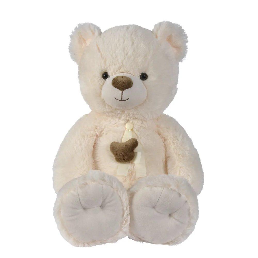 دمية دب محشوة مع شريط زينة من نيكوتوي 55 سم، 6305810019 - كريمي