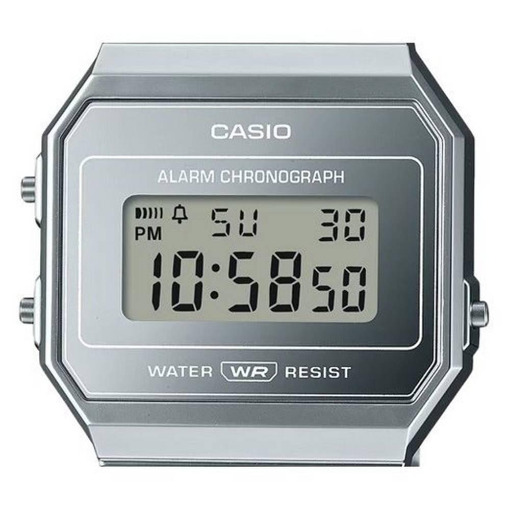 Casio Men's Watch, Digital, 37mm, Stainless Steel Strap, , A700WEV-7ADF - Silver