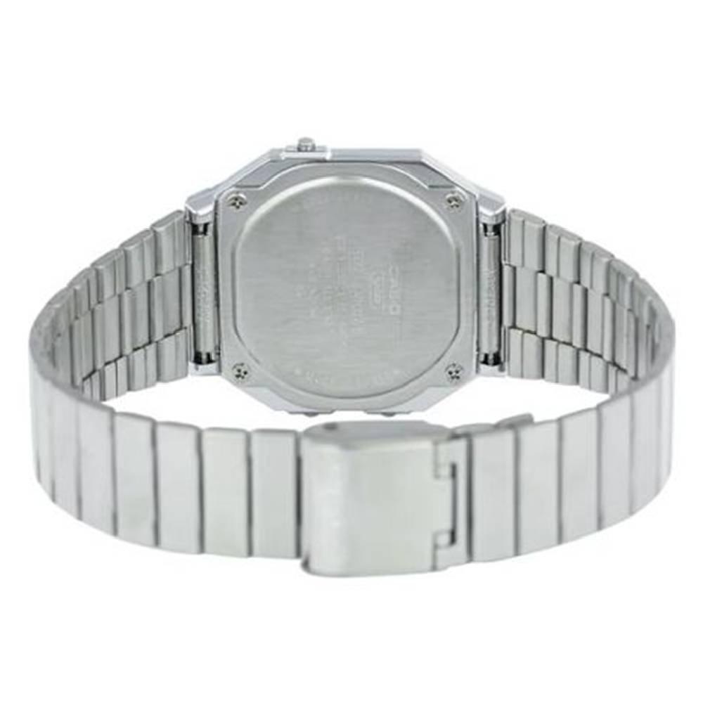 Casio Men's Watch, Digital, 37mm, Stainless Steel Strap, , A700WEV-7ADF - Silver