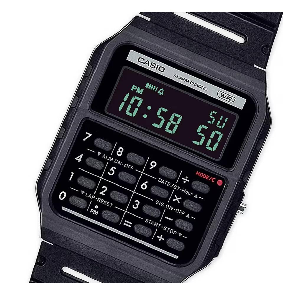 Casio Unisex Data Bank Watch, Digital, 43mm, Resin Strap, CA-53WB-1BDF - Black