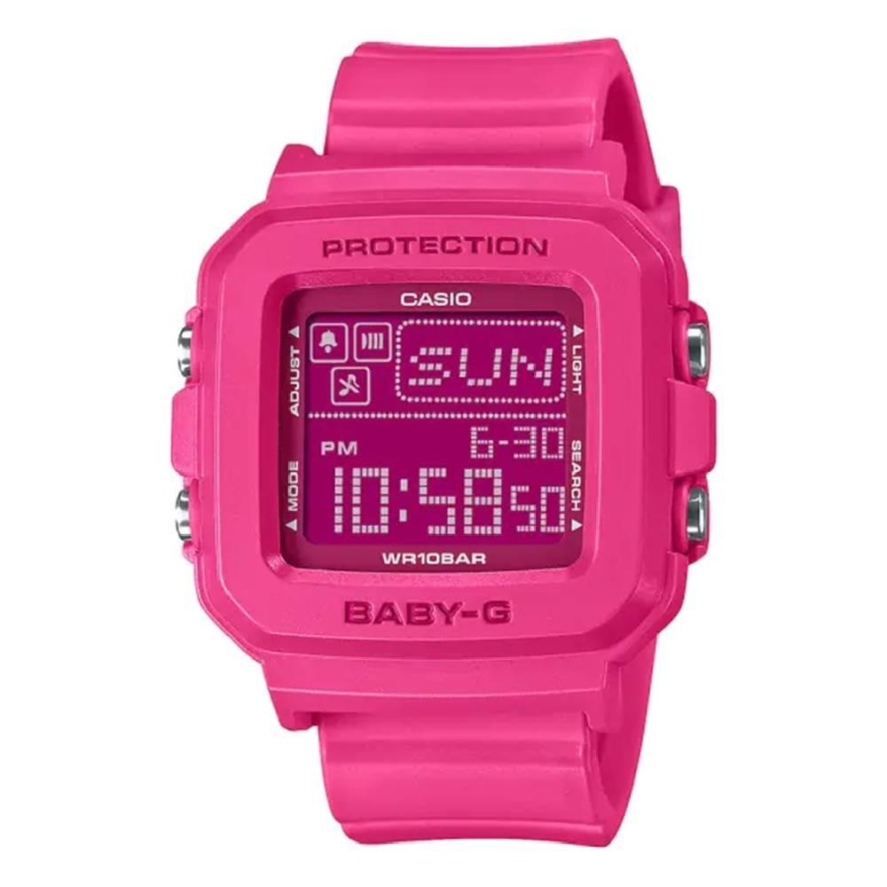 Casio Ladies Digital 36MM Watch, BGD-10K-4DR - Phuchsia