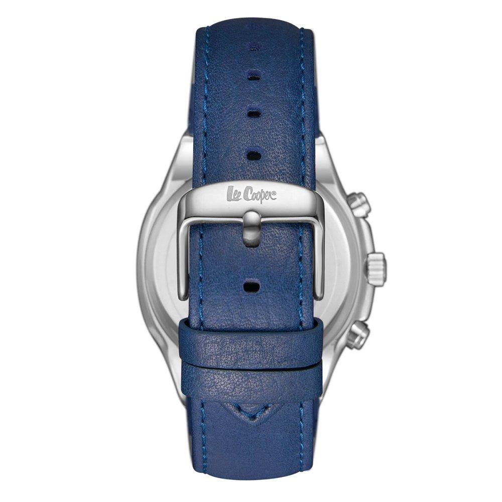 Lee Cooper Watch for Men, Multi Function, 43 mm, Leather Strap, LC07992.399 - Dark Blue