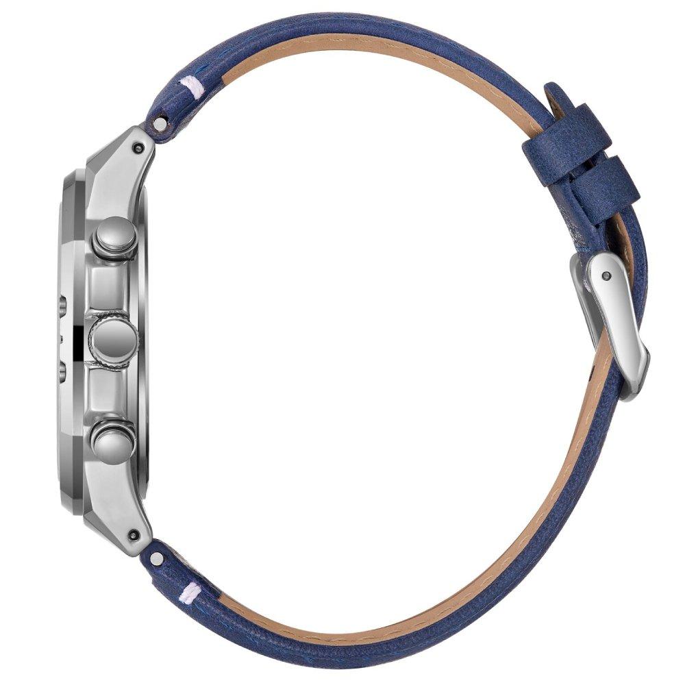 Lee Cooper Watch for Men, Multi Function, 43 mm, Leather Strap, LC07992.399 - Dark Blue