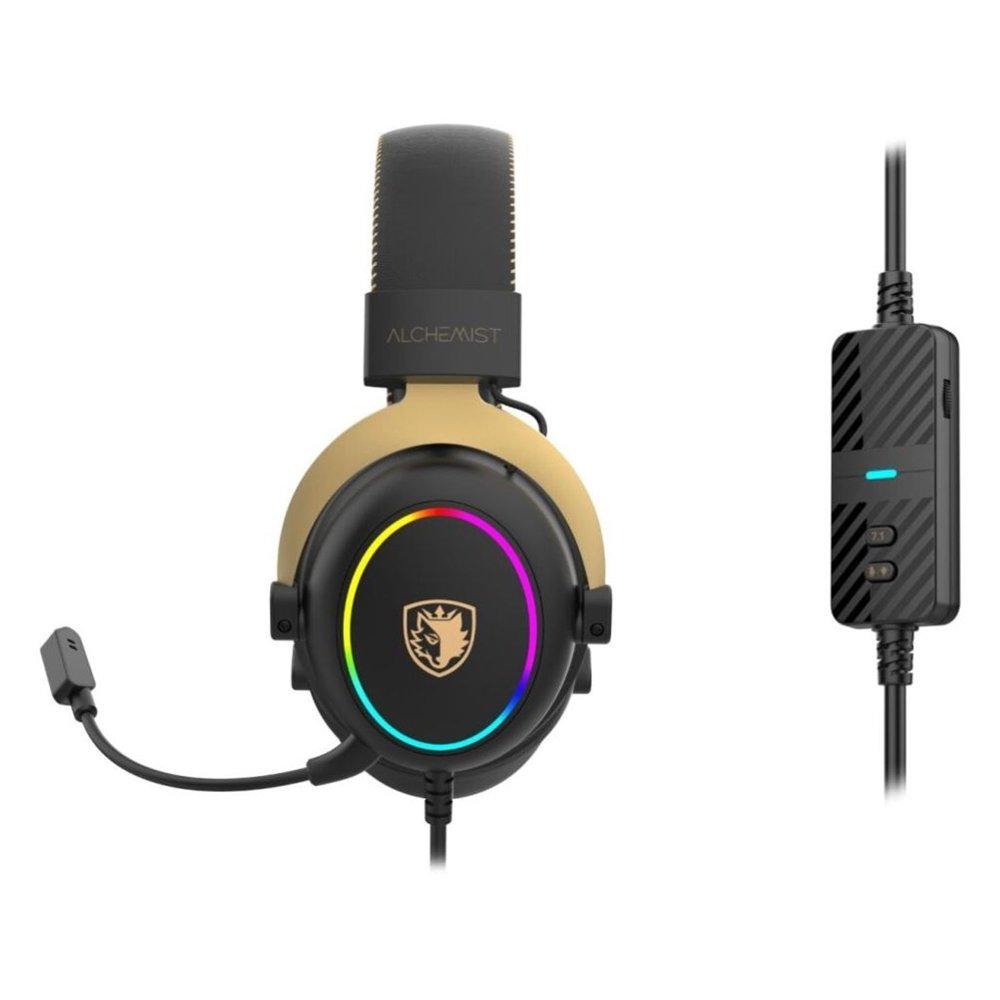 Sades Alchemist SA-913 Wired Gaming Headset – Black/Gold