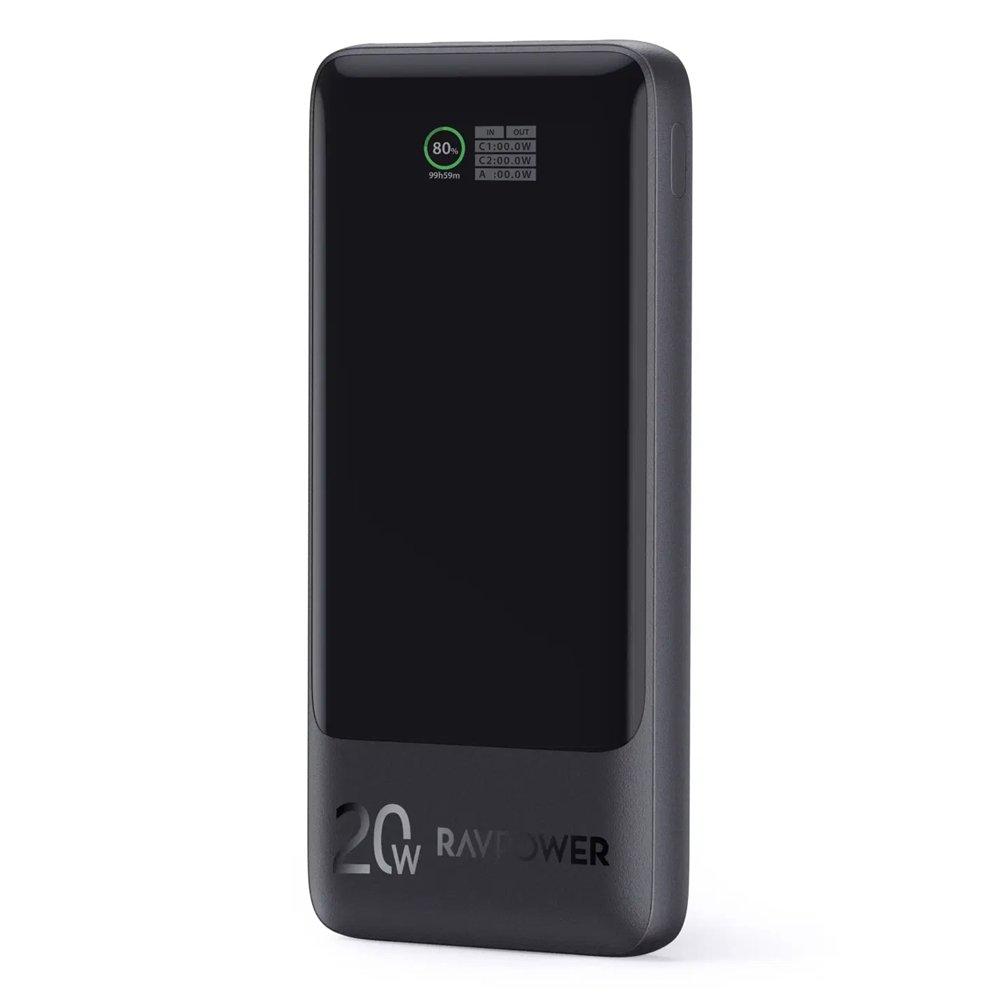 Ravpower 20W 10000mAh 3 Ports Power Bank, RP-PB1237 – Black