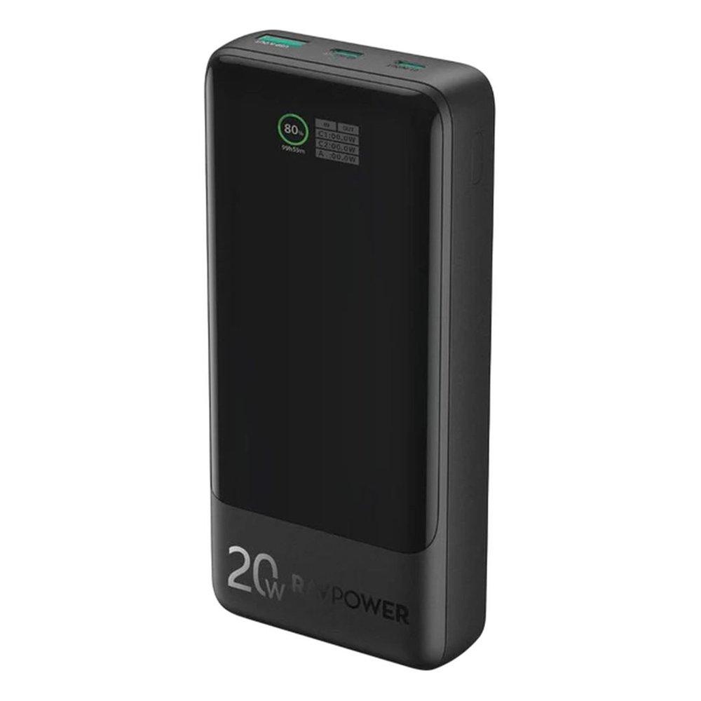 Ravpower 20W 20000mAh 3 Ports Power Bank, RP-PB1238 – Black