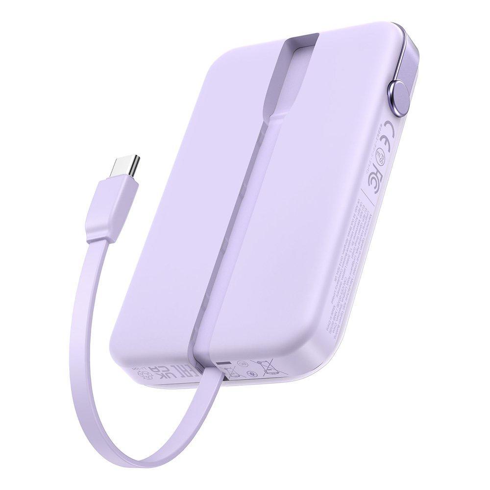 Ugreen 10K Power Bank with Built-in Cable, PB511 – Purple