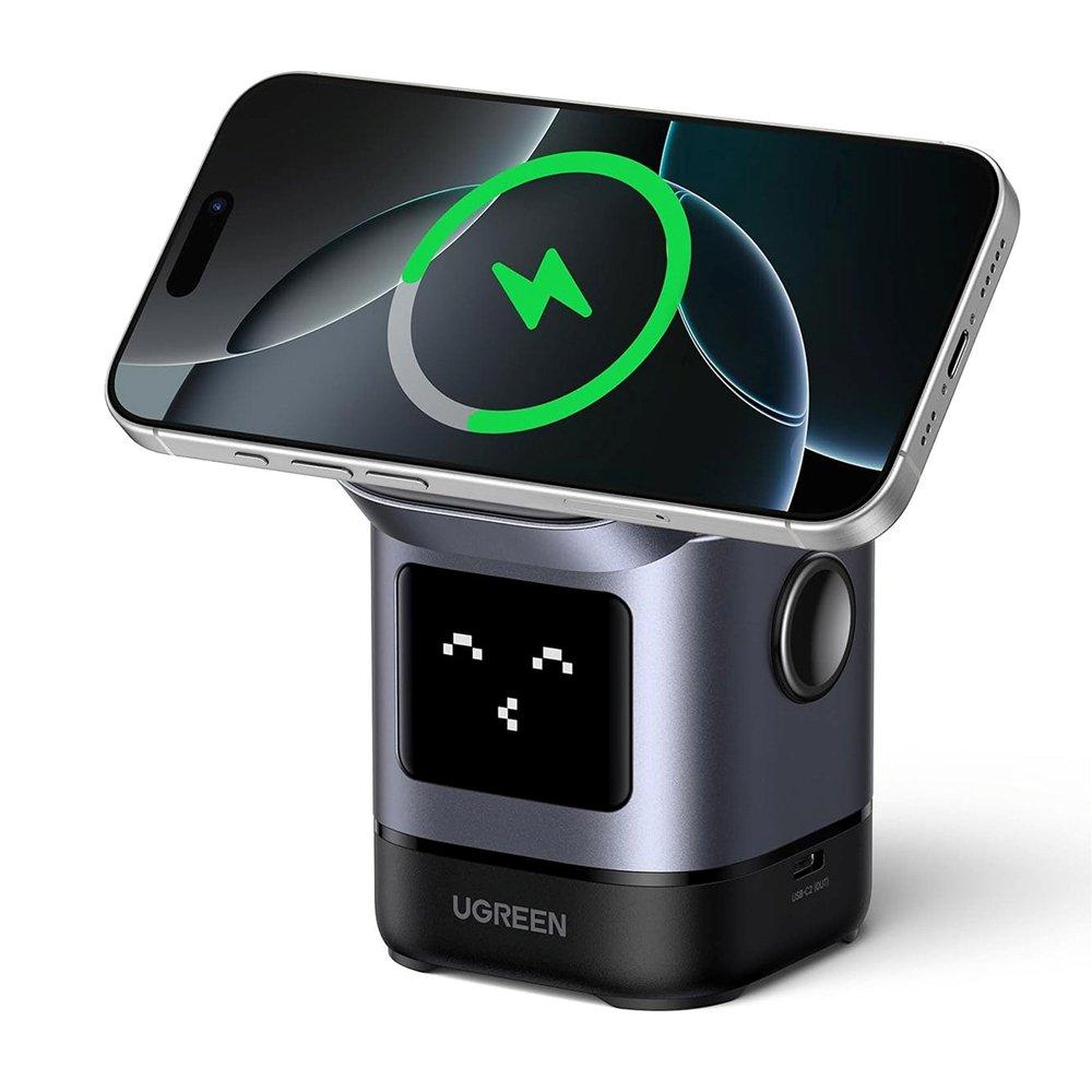 شاحن لاسلكي مغناطيسي بقوة 20 واط من يوجرين، W709 - رمادي